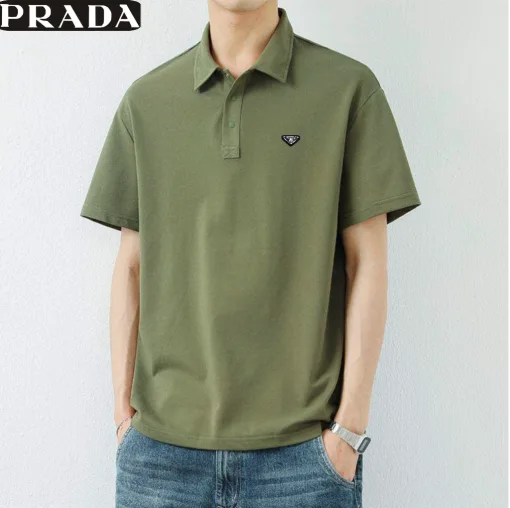 Luxus Prada Kurzarmhemden Schwarz Luxus