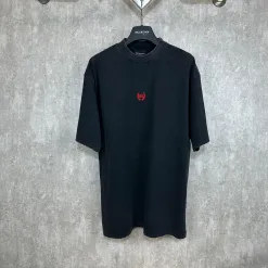 Meistverkaufte Balenciaga Kurzarm Rot Baumwolle Klassisch Luxus