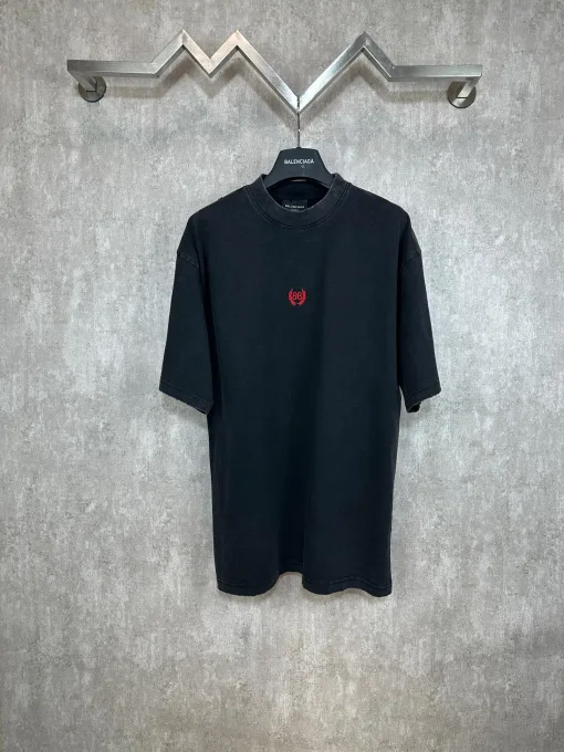 Meistverkaufte Balenciaga Kurzarm Rot Baumwolle Klassisch Luxus