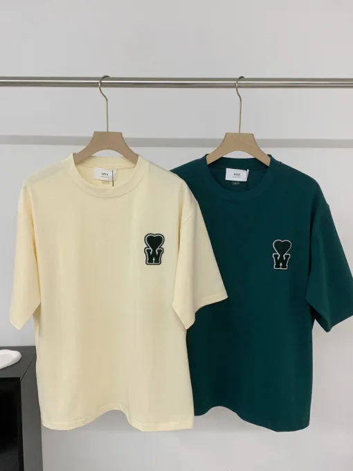 Bestseller Ami Kurzarm Creme Baumwolle Logo Kollektion