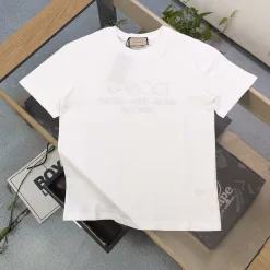Bestseller Gucci Kurzarm Schwarz Baumwolle Bestickt Luxus