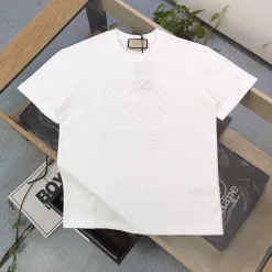Premium Qualität Gucci Kurzarm Schwarz Baumwolle Monogramm Luxus