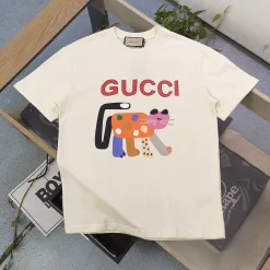 Premium Qualität Gucci Kurzarm Schwarz Baumwolle Logo Luxus