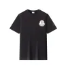 Bestseller Moncler Kurzarm-Logo-Kollektion aus schwarzer Baumwolle
