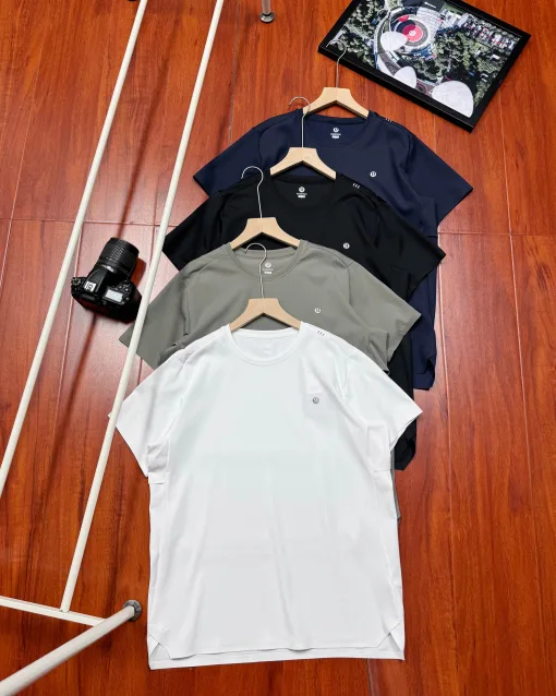 Luxuriöse Lululemon Kurzarm-Freizeitkollektion in Schwarz