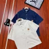 Premium-Kollektion mit kurzärmligem Denim-Logo von Louis Vuitton