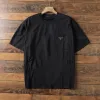 Luxus Prada Kurzarm Schwarz Minimalistischer Stil