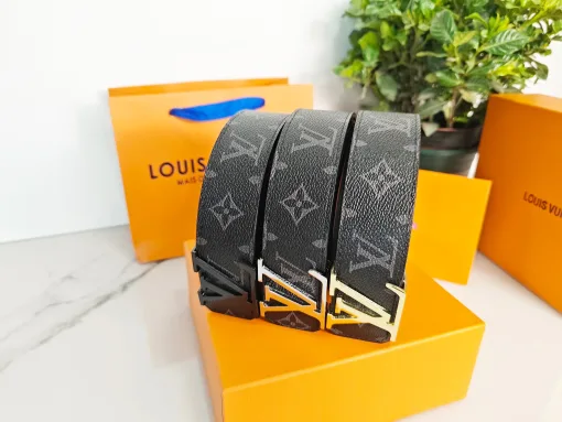 Hochwertiger Louis Vuitton Gürtel Schwarz Classic Collection