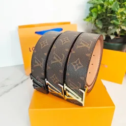 Hochwertiger Louis Vuitton Gürtel Braun Classic Luxury