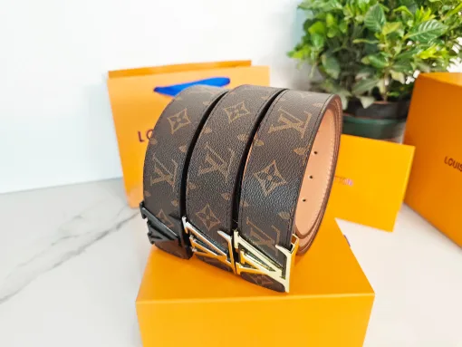 Hochwertiger Louis Vuitton Gürtel Braun Classic Luxury