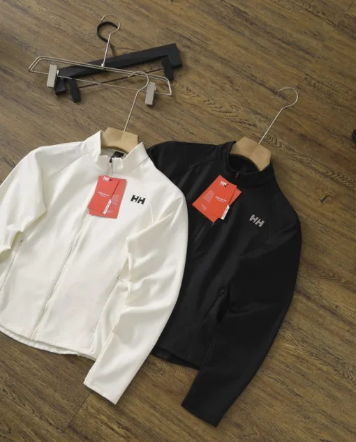 Luxus Helly Hansen Langarm Weiß Strick Casual Luxus