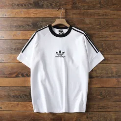 Premium Qualität Adidas Kurzarm Schwarz Streifen Luxus