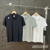 Bestseller Descente Kurzarm-T-Shirts Schwarze Seide Logo Luxus