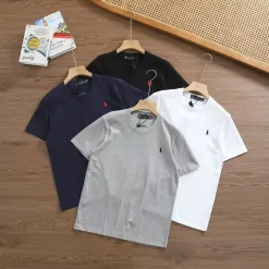 Premium Ralph Lauren Kurzarm Weiß Baumwolle Logo Luxus