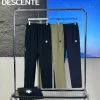 Hochwertige Descente-Hose aus schwarzer Seide, lässiger Luxus