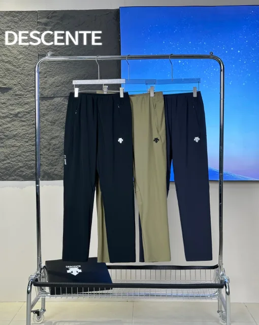 Hochwertige Descente-Hose aus schwarzer Seide, lässiger Luxus