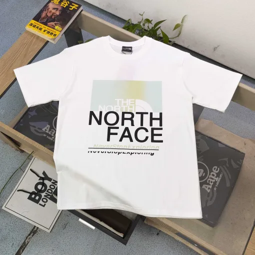 Luxus The North Face Kurzarm Schwarz Baumwolle Monogramm Kollektion