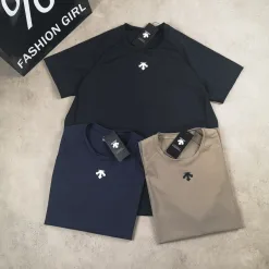 Premium Qualität Descente Kurzarm Khaki Patchwork Luxus