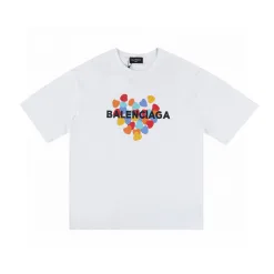 Luxus Balenciaga Kurzarm Schwarz Baumwolle Logo Stil