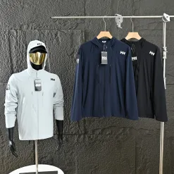 Hochwertige Helly Hansen Jacken Blau Nylon Atmungsaktiv Stil