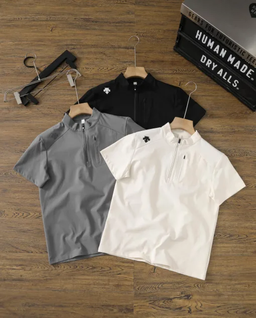 Bestseller Descente Kurzarm Schwarz Atmungsaktive Kollektion
