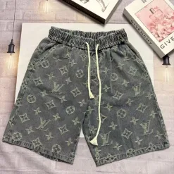 Premium Qualität Louis Vuitton Shorts Denim Print Luxus