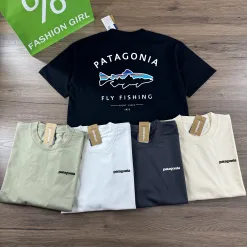 Bestseller Patagonia Kurzarm Schwarz Baumwolle Klassisch Luxus