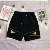 Hochwertige Fendi Shorts Schwarz Strick Logo Luxus