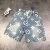 Premium Louis Vuitton Shorts Grau Denim Washed Kollektion