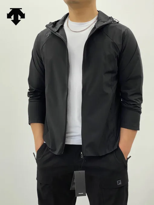 Premium Descente Kurzarmhemden Weiß Nylon Atmungsaktiv Luxus