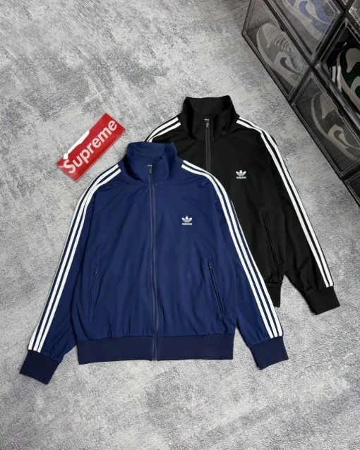 Hochwertiger Adidas Mantel Schwarz Classic Style