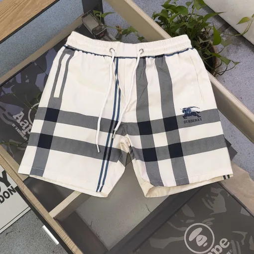 Hochwertige Burberry Shorts Navy Plaid Luxus