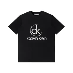Premium Calvin Klein Kurzarm-Kollektion mit schwarzem Baumwolldruck