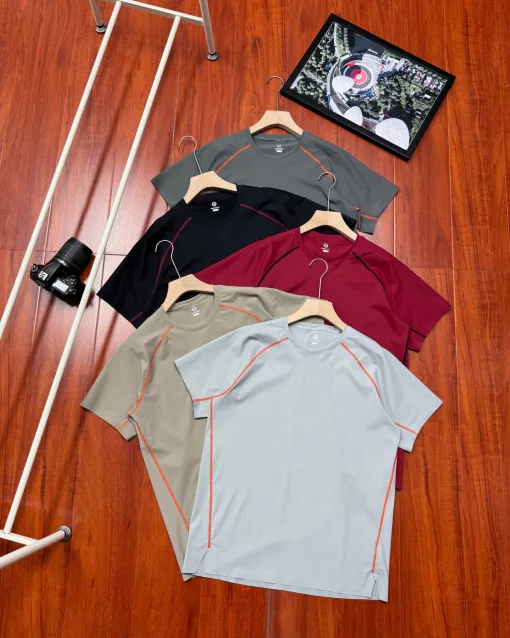 Hochwertige, kurzärmelige, schwarze, atmungsaktive Lululemon-Kollektion