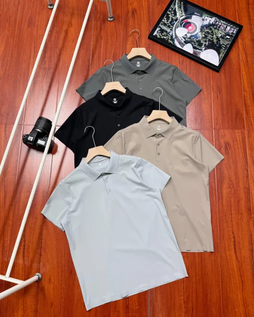 Hochwertiges Lululemon Kurzarm-Shirt aus schwarzem Polyester im klassischen Stil