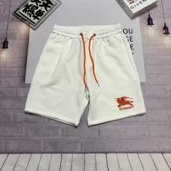 Premium Burberry Shorts Weiß Baumwolle Atmungsaktiv Luxus