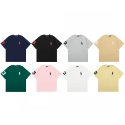 Premium Ralph Lauren Kurzarm Schwarz Baumwolle Klassischer Stil