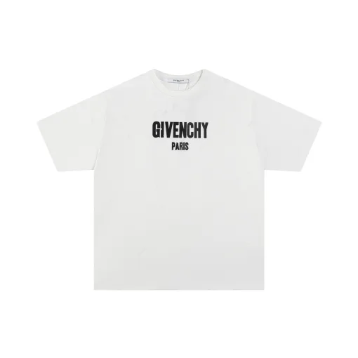 Premium Givenchy Kurzarm-Kollektion mit weißem Baumwolldruck