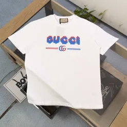 Premium Gucci Kurzarm Schwarz Baumwolle Logo Luxus
