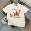 Luxuriöse Gucci Kurzarm-Baumwoll-Logo-Kollektion