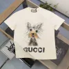 Hochwertiger Gucci-Kurzarm-Baumwoll-Logo-Stil