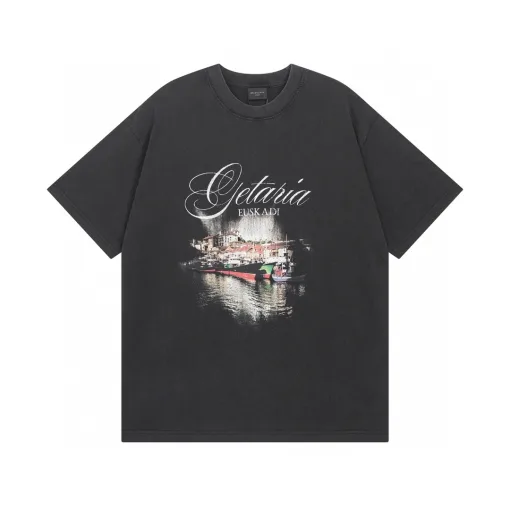 Premium Balenciaga Kurzarm Baumwolle Atmungsaktiv Kollektion