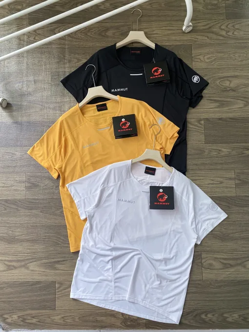 Premium Qualität Mammut Kurzarm Schwarz Polyester Atmungsaktive Kollektion