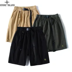 Luxus-Shorts von Stone Island in Schwarz im Retro-Stil