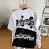 Hochwertiges Louis Vuitton Kurzarm-T-Shirt aus schwarzer Baumwolle im Casual Style