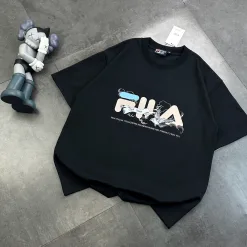Fila Kurzarmhemd in Premiumqualität, weiße Baumwolle, atmungsaktive Kollektion