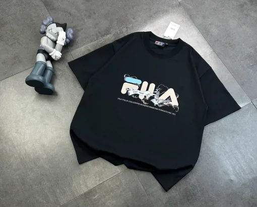 Fila Kurzarmhemd in Premiumqualität, weiße Baumwolle, atmungsaktive Kollektion