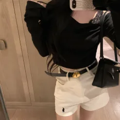 Hochwertige Ralph Lauren Shorts, weiße bestickte Kollektion