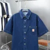 Bestseller: Kurzärmliges Denim-Logo im Louis Vuitton-Stil