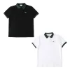 Lacoste Kurzarmshirt in Premiumqualität, schwarzer Baumwolle, klassischer Stil